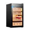 Lissontine Electric Cigar Humidor, Large Capacity,Thermostatic Cooling Humidor Cabinet with Spanish Cedar Wood Shelves, Digital LED Screen, Safety Lock, for Men 70Lx400Counts view 1