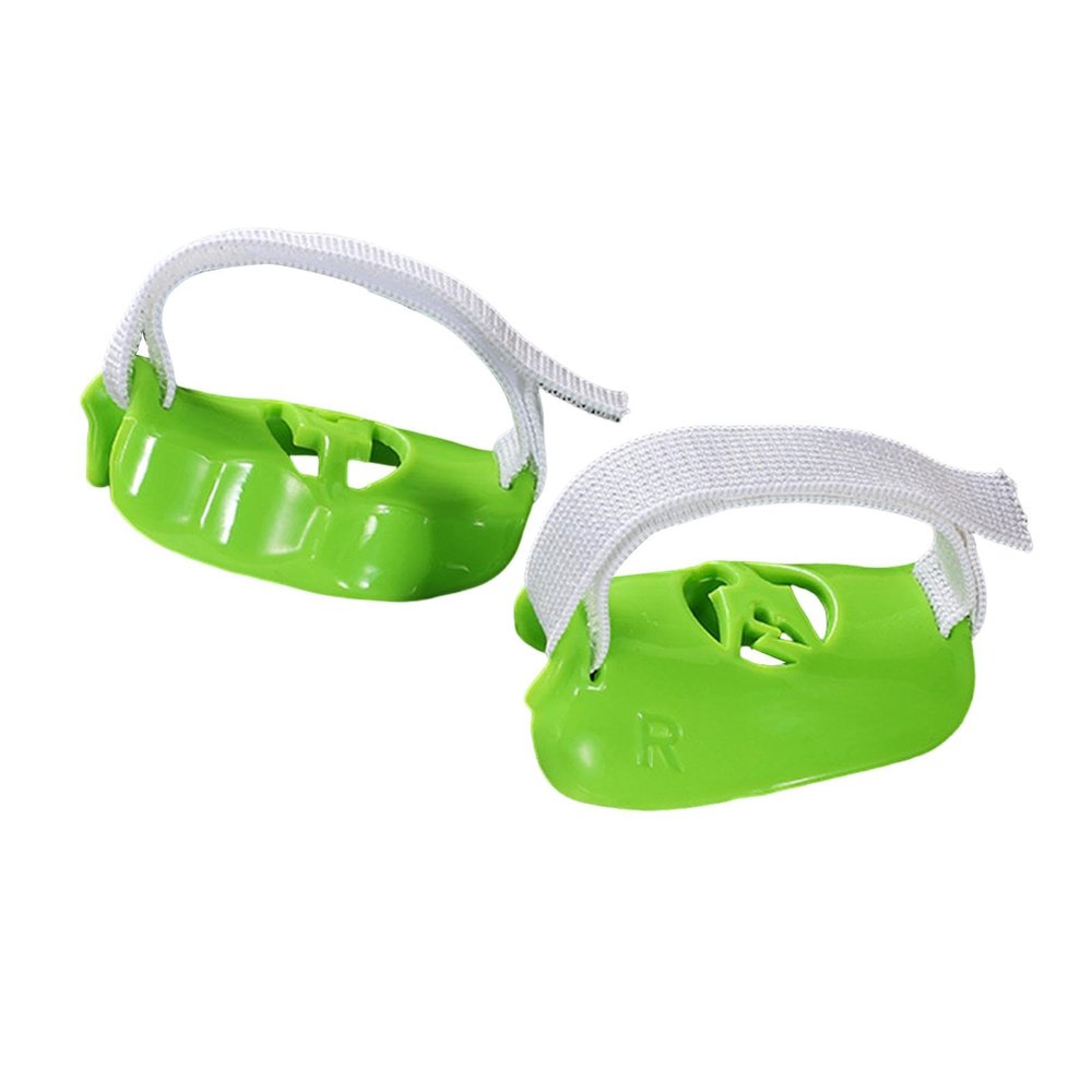 2Pcs Piano Finger Trainer for Kids 5-13 Years, Wearable Hand Orthotic Posture Exerciser Tool with Adjustable Straps, Breathable PP Material Musical Instrument Accessory- Green