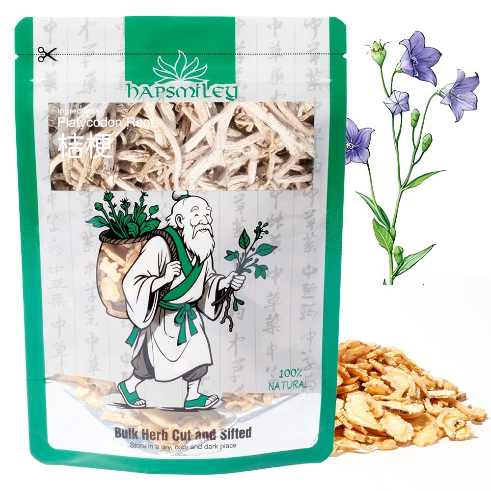 Hapsmiley Platycodon Root (/Jie Geng) Dried Bulk Herbs 3.5 oz (100g)