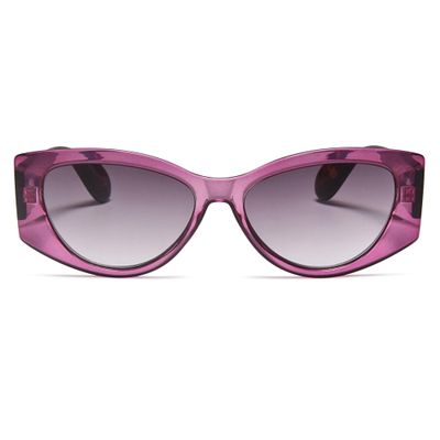 2SeeLife Oversized Cateye Reading Sunglasses for Women MediumWide Fit, Durable & Sturdy Frame, Trendy Premium Sun Readers, Purple, +2.00