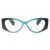 2SeeLife Oversized Cateye Reading Glasses for Women MediumWide Fit, Durable & Sturdy Frame, Trendy Premium Cateye Readers, Turquoise, +2.00 view 1