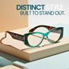 2SeeLife Oversized Cateye Reading Glasses for Women MediumWide Fit, Durable & Sturdy Frame, Trendy Premium Cateye Readers, Turquoise, +1.50 view 4
