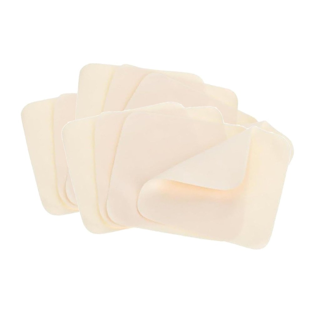 25X Pre Cut Chamois Suede Cloth Multipurpose Trimming Ceramic Supplies Cleaning Cloth Pottery Tool for Glasses Windows Cars- Beige