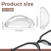30 Pairs Eyeglass Nose Pads Soft Silicone Adhesive Glasses Nose Pad Eye Glasses Noses Pads Non Slip Clear Stick On Silicone Noses Pad for Glass Sunglasses and Eye Wear Full Plastic Frames(Clear,1cm) view 2