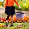Pumpkin in Graveyard Printing Candy Basket Halloween Trick Or Treat Bags Gift Bucket for Holiday Party Or Daily Supplies view 2