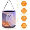 Pumpkin in Graveyard Printing Candy Basket Halloween Trick Or Treat Bags Gift Bucket for Holiday Party Or Daily Supplies view 4
