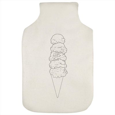 Azeeda 'Tall Ice Cream Cone' Hot Water Bottle Cover (HW00042371)