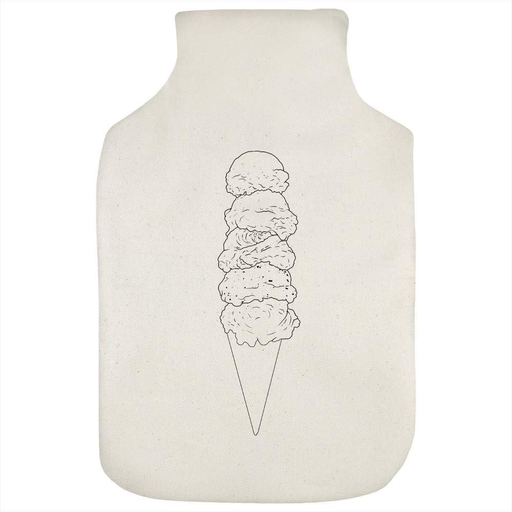 Azeeda 'Tall Ice Cream Cone' Hot Water Bottle Cover (HW00042371)