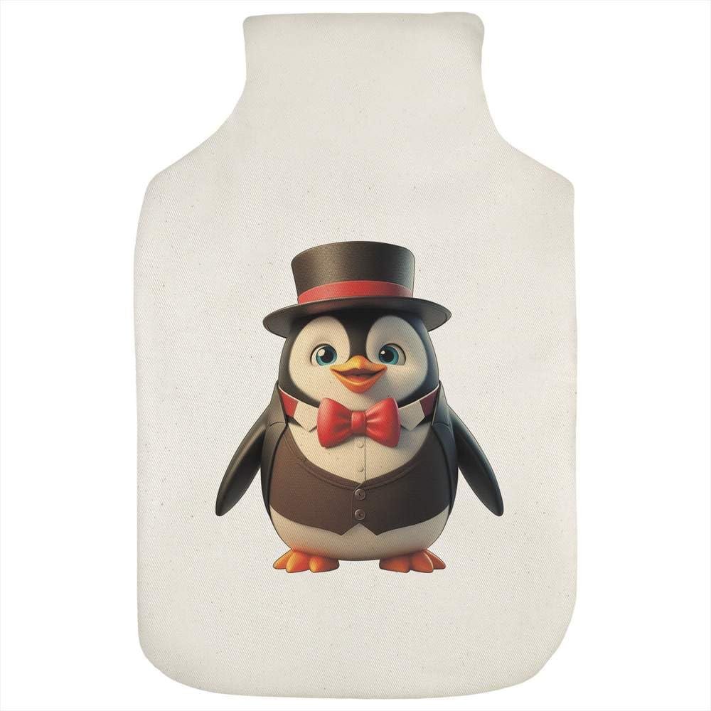 Azeeda 'Cute Penguin Head Waiter' Hot Water Bottle Cover (HW00043785)