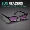 2SeeLife Premium Cat Eye Reading Sunglasses for Women Narrow-Medium Fit, Sturdy Frame, Spring Hinges, Stylish Funky Sun Readers, Black (Sun Readers), +2.00 view 2