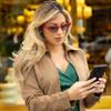 2SeeLife Premium Cat Eye Reading Sunglasses for Women Narrow-Medium Fit, Sturdy Frame, Spring Hinges, Stylish Funky Sun Readers, Red (Sun Readers), +3.00 view 3