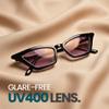 2SeeLife Premium Cat Eye Reading Sunglasses for Women Narrow-Medium Fit, Sturdy Frame, Spring Hinges, Stylish Funky Sun Readers, Black (Sun Readers), +3.50 view 4