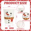 JarThenaAMCS 100 Pcs Christmas Snowman Paper Cups Funny Snowman Expression Disposable Cups for Hot Cold Drinks Xmas Winter Holiday Party Table Supplies, 9 Oz view 2