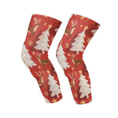 HXshaoye Merry Christmas White Christmas Trees knee braces (2 pack) Relieve Muscle Pressure knee support sleeve for Daily Use, Basketball, Gardening, rodilleras de trabajo para mujer