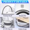 Collapsible Bucket 1.3 Gallon/5L Small Plastic Household Cleaning Mop Buckets Foldable Water Bucket for Car Wash Fishing Camping Beach (White) view 3