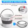 Collapsible Bucket 1.3 Gallon/5L Small Plastic Household Cleaning Mop Buckets Foldable Water Bucket for Car Wash Fishing Camping Beach (White) view 4