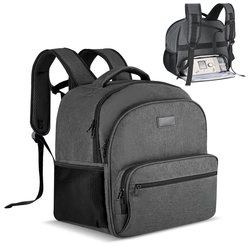 Hautton CPAP Backpack, Travel Carrying Bag Compatible with ResMed AirSense 9/10/11, Philips System One Large Capacity Portable Carry On Case for CPAP Machine Accessories