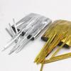 About 1500 Pcs 10 cm Cellophane Treat Candy Bag Twist Ties Plastic Bread Bag Wire Twist Ties Food Storage Twist Ties Party Favor Twist Ties Gift Wrapping Twist Ties for Cookies Gift Bags Golden view 2