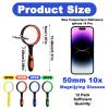 12 Pack Magnifying Glass, 50 mm 10 X Glasses Lens Reading Magnifier for Kids and Seniors, Non-Slip Handheld Magnifying Glass for Close Work, Nature Exploration view 2