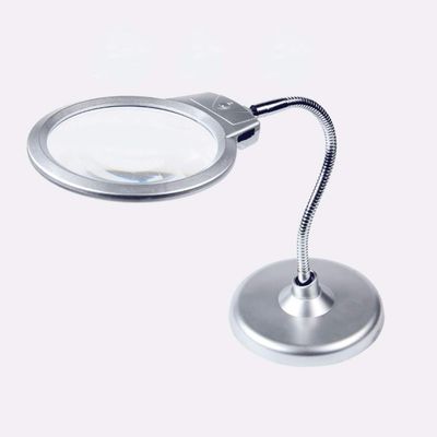 10X Magnifying Glass with LED Lights, Desktop Lens for Reading, Painting, Sewing, and Machine Repair High Clarity & Flexible Metal Hose