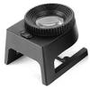 15X Magnification Metal Folding Linen Tester with Scale Measurement & 3 LED Lights for Cloth, Textile & Printing Inspection view 1