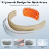 Qwnccet Heated Neck Brace Cervical Collar - Neck Support Brace with Heating Pad, Soft Foam Wraps Keep Vertebrae Stable and Aligned for Relief of Cervical Spine Pressure for Women & Men Gray (S Size) view 3