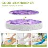 CuwrYet Wood Pulp Dish Sponges Compressed Kitchen Scrubber Non Scratch Reusable Quick Dry with Hanging Cord 3 Pack Pink Cute Butterflies and Stars view 3