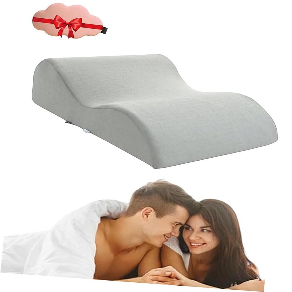 Wedge Pillow, 45 Ergonomic Incline, Support That Lasts All Day, Lightweight, Easy Care, for Both Men and Women Aids Pace Control (Grey)