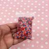 Patriotic Heart Shaped American Flag Polymer Clay Slices, Nail Art Slices, Non Edible Faux Sprinkles rdnqu (Bag: 30 Grams) view 2
