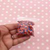 Patriotic Heart Shaped American Flag Polymer Clay Slices, Nail Art Slices, Non Edible Faux Sprinkles rdnqu (Bag: 30 Grams) view 3