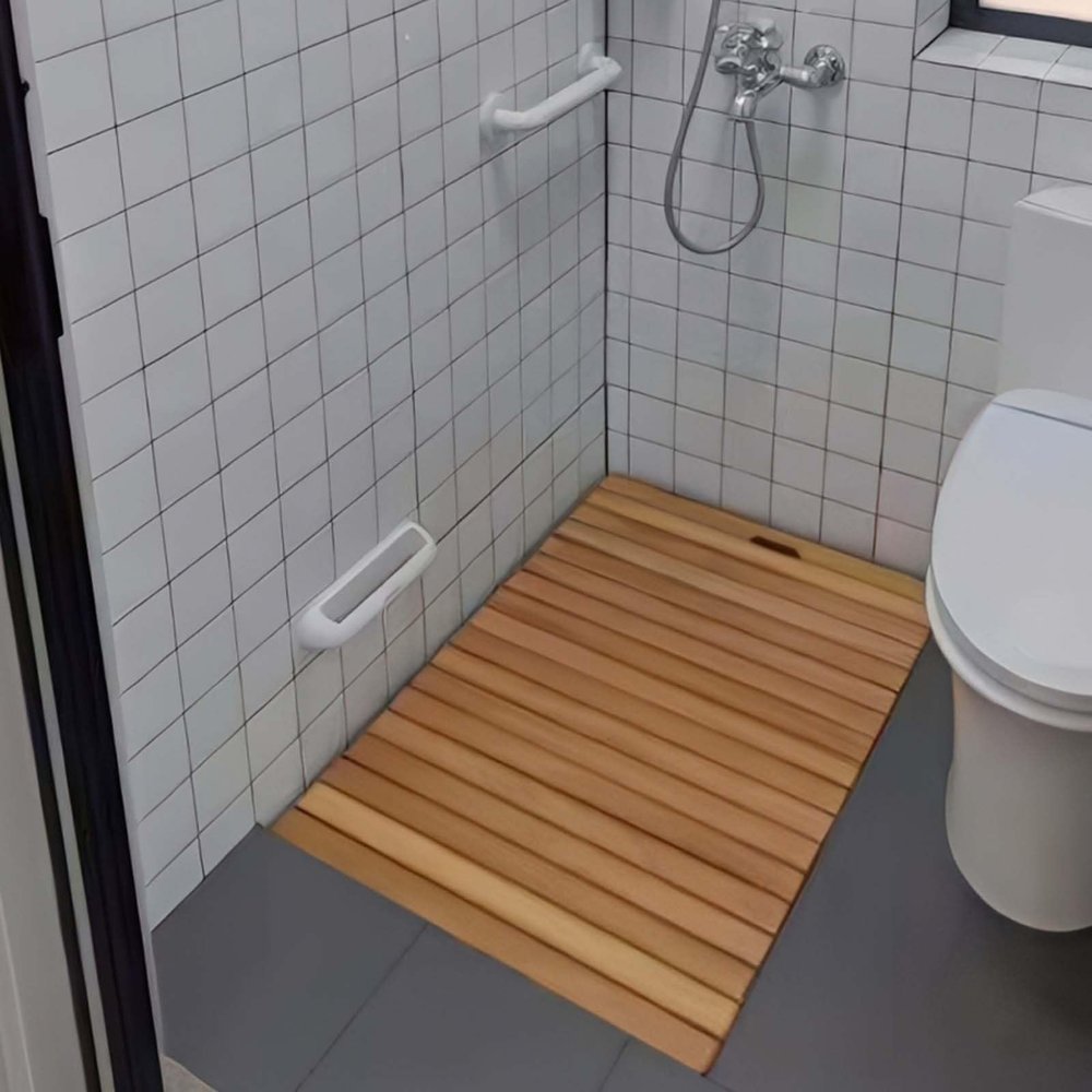 Natural Anti-Slip Bath Mat - Water Resistant Shower & Bathtub Mat - Easy Clean Indoor & Outdoor Floor Mat for Spa, Sauna, Pool - 5030cm 6040cm 7050cm 80100cm(90x80cm/35x31in)