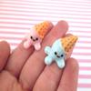 Melted Ice Cream Cabochons, Pink and Blue Ice Cream, Ice Cream Cones rdnqu (4 Pieces) view 1