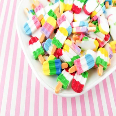Multicolor Pastel Ice Cream Cabochons, Kawaii Decoden Ice Cream, Ice Cream Cabs, Popsicle Cabochons rdnqu (5 Pieces)