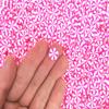 10mm Hot Pink Peppermint Polymer Clay Non Edible Sprinkles, Larger Size, Dessert Nail Art Slices, Miniature Faux Mint Candy rdnqu (Bag: 30 Grams) view 1