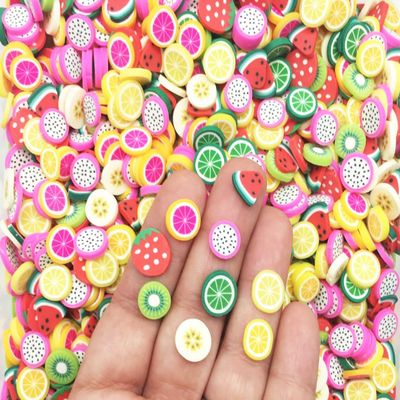 10mm Polymer Clay Fruit Slices, Nail Art Slice Sprinkles, Faux Fruit, Miniature Fruit rdnqu (Bag: 15 Grams)