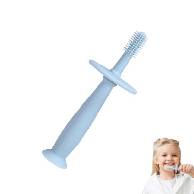 Baby Toothbrush Teether - 360 Infant Brush, Gum Massager | Silicone Cleaner with Suction Base, Training Toothbrush for 6-12 Month Babies, Teething Relief Toy, Safe Material, Gentle