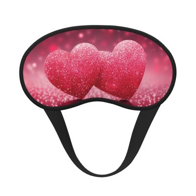 Red Glitter Sleep Mask for Side Sleeper - Total Blackout Sleeping Mask, Super Lightweight Soft Eye Mask for Sleeping, Zero Pressure Eye Cover Night Blindfold for Men Women