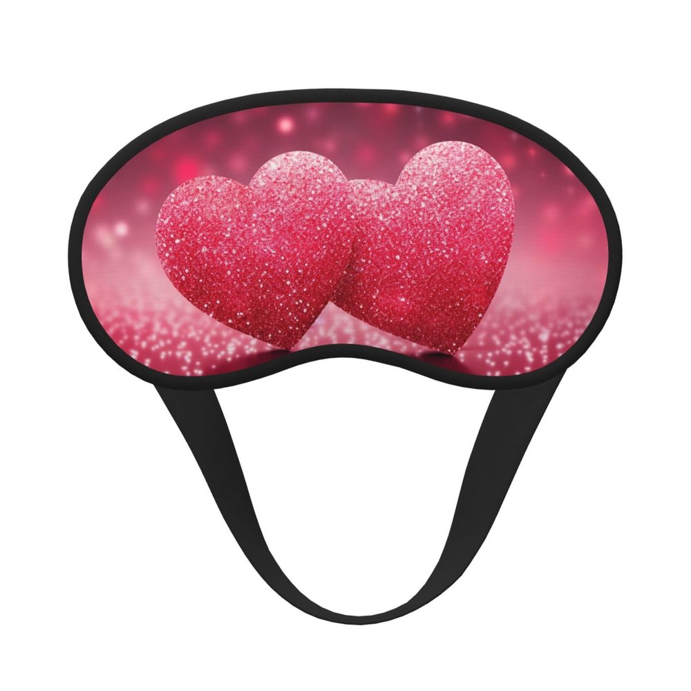 Red Glitter Sleep Mask for Side Sleeper - Total Blackout Sleeping Mask, Super Lightweight Soft Eye Mask for Sleeping, Zero Pressure Eye Cover Night Blindfold for Men Women