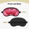 Red Glitter Sleep Mask for Side Sleeper - Total Blackout Sleeping Mask, Super Lightweight Soft Eye Mask for Sleeping, Zero Pressure Eye Cover Night Blindfold for Men Women view 2