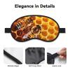 Bee On Honeycomb Sleep Mask for Side Sleeper - Total Blackout Sleeping Mask, Super Lightweight Soft Eye Mask for Sleeping, Zero Pressure Eye Cover Night Blindfold for Men Women view 3