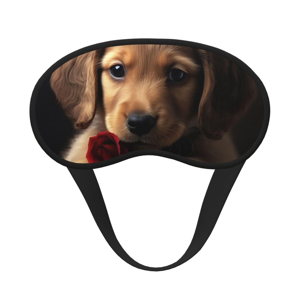 Cute Pet Dog Sleep Mask for Side Sleeper - Total Blackout Sleeping Mask, Super Lightweight Soft Eye Mask for Sleeping, Zero Pressure Eye Cover Night Blindfold for Men Women