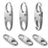 6Pcs Double Opening Lock Zipper Pull Replacement Clips, Small Carabiner Clips, Zipper Locks Anti Theft Deterrent for Bag Luggage Pickpocket Backpack Purse Travel Suitcase (Silver) view 1