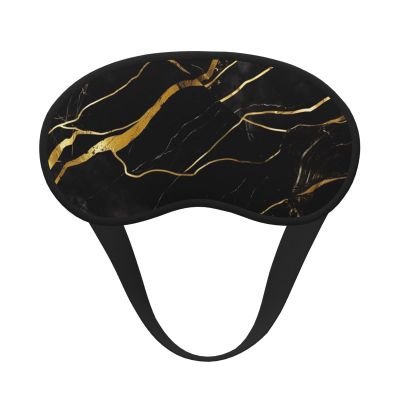 Black and Gold Marble Texture Sleep Mask for Side Sleeper - Total Blackout Sleeping Mask, Super Lightweight Soft Eye Mask for Sleeping, Zero Pressure Eye Cover Night Blindfold for Men Women