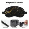 Black and Gold Marble Texture Sleep Mask for Side Sleeper - Total Blackout Sleeping Mask, Super Lightweight Soft Eye Mask for Sleeping, Zero Pressure Eye Cover Night Blindfold for Men Women view 3