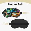 Graffiti Drawing Art Sleep Mask for Side Sleeper - Total Blackout Sleeping Mask, Super Lightweight Soft Eye Mask for Sleeping, Zero Pressure Eye Cover Night Blindfold for Men Women view 2