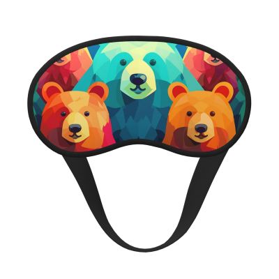 Colorful Bears Sleep Mask for Side Sleeper - Total Blackout Sleeping Mask, Super Lightweight Soft Eye Mask for Sleeping, Zero Pressure Eye Cover Night Blindfold for Men Women