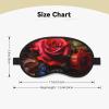 Beautiful Flower Butterfly Roses Sleep Mask for Side Sleeper - Total Blackout Sleeping Mask, Super Lightweight Soft Eye Mask for Sleeping, Zero Pressure Eye Cover Night Blindfold for Men Women view 4