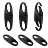 6Pcs Double Opening Lock Zipper Pull Replacement Clips, Small Carabiner Clips, Zipper Locks Anti Theft Deterrent for Bag Luggage Pickpocket Backpack Purse Travel Suitcase (Black) view 1
