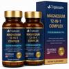 Magnesium Complex 12 in 1 for Women & Men, 1000mg High Absorption Magnesium Supplement with Glycinate, Citrate, Malate & Taurate, Supports Sleep, Muscle, Nerve & Relaxation, Vegan, 240 Capsules view 1