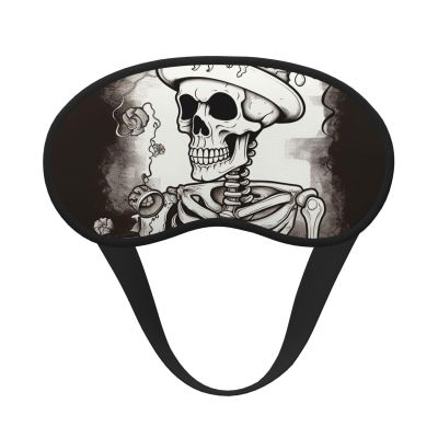 Skeleton Chef Sleep Mask for Side Sleeper - Total Blackout Sleeping Mask, Super Lightweight Soft Eye Mask for Sleeping, Zero Pressure Eye Cover Night Blindfold for Men Women